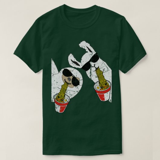 Kawaii, Ramen, Anime, Japans, noedels, Fun Llama T-shirt (Design voorkant)