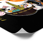 Kawaii Ramen Cat Anime Japan Neko Noodle Fun Vi Poster (Hoek)