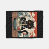 Kawaii Ramen Cat Anime Japanese Noodles Food Wave  Fleece Deken (Voorkant (Horizontaal))