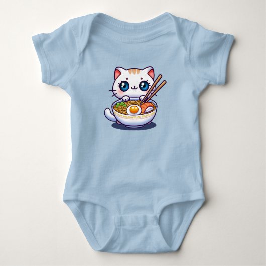 Kawaii Ramen Cat Romper (Voorkant)