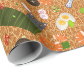 Kawaii Ramen Cats Cadeaupapier (Rol Hoek)