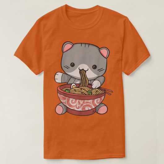 Kawaii Ramen Cats Gift T-shirt (Design voorkant)