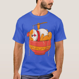 Kawaii Ramen Cute Anime Dog Corgi Japanse noedels T-shirt