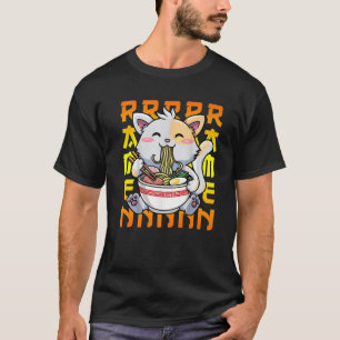 Kawaii Ramen Cute Anime Otaku Cat Neko Japans nr. T-shirt