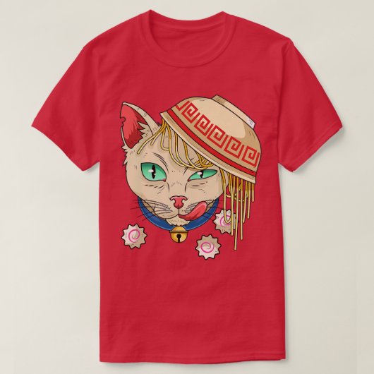 Kawaii Ramen Japanner noodles Bowl Ramen Cat T-shirt (Design voorkant)