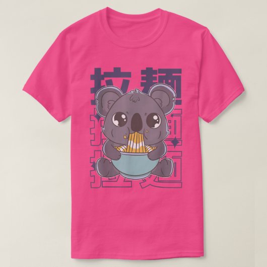 Kawaii Ramen Japans Anime Noodles Cute Koala Noo T-shirt (Design voorkant)