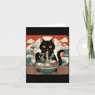 Kawaii Ramen Kat Anime Japanse Noedels Eten Golf  Kaart