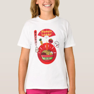 KAWAII RAMEN LIEFHEBBER HAPPY FOOD STIJL T-SHIRT