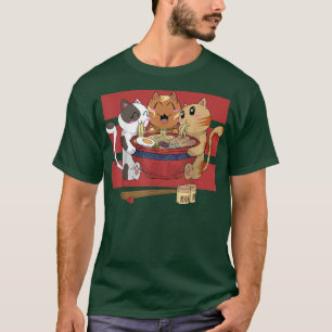 Kawaii Ramen Noodl Japans voedsel Ramen Kat Power T-shirt