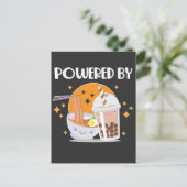 Kawaii Ramen Noodles en Cute Bubble Tea Drinker Briefkaart (Staand voorkant)