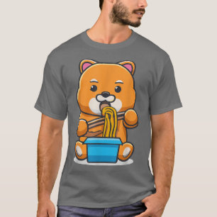 Kawaii Ramen Schattige Anime Corgi Hond Grappig T-shirt