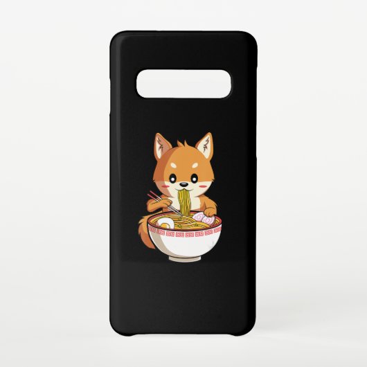 Kawaii ramen shiba inu | cadeau voor noedels samsung galaxy hoesje (Achterkant)