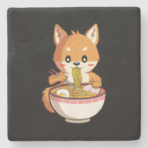 Kawaii ramen shiba inu   cadeau voor noedels stenen onderzetter