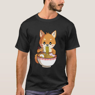 Kawaii ramen shiba inu   cadeau voor noedels t-shirt