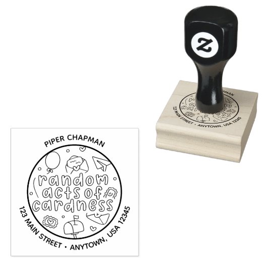 Kawaii Random Acts of Cardness Logo Stamp Rubberstempel (Gestempeld)