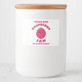 Kawaii Raspberry Jam Voedselcontainer Etiket (Voorkant)