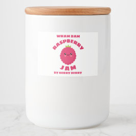 Kawaii Raspberry Jam Voedselcontainer Etiket