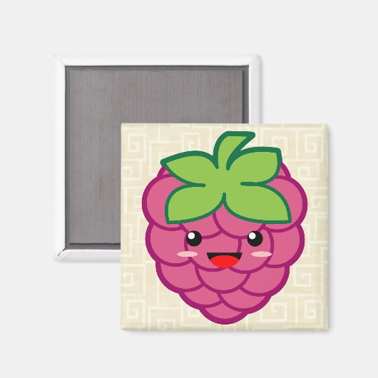 Kawaii Raspberry Magneet (Voorkant / Achterkant)