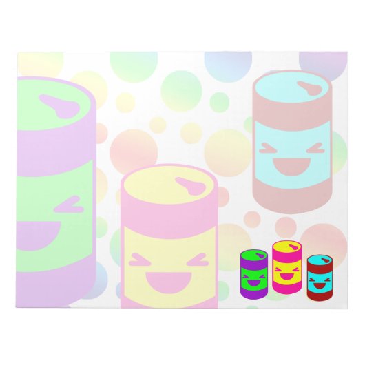 Kawaii Rave Frisdrank Kan Bubbles Notitieblok (Voorkant)