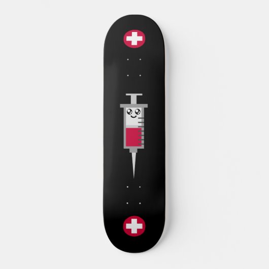 Kawaii Rave Hypo Naald Spuit Skateboard (Voorkant)