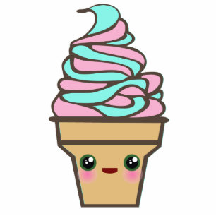 Kawaii Rave Ice Cream Cone Fotobeeldje Magneet