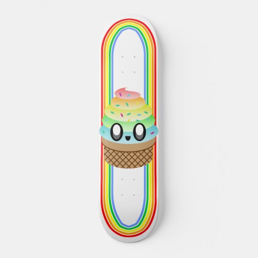 Kawaii Rave Ice Cream Cone Persoonlijk Skateboard (Voorkant)