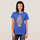 Kawaii Rave Ice Cream Cone Rainbow Tie Dye T-shirt (Voorkant volledig)