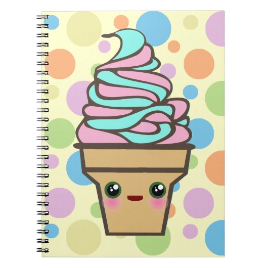 Kawaii Rave Ijsje Notitieboek (Voorkant)