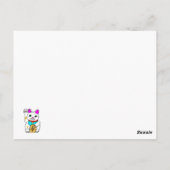 Kawaii Rave Lucky Cat Maneki Neko Briefkaart (Achterkant)