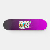 Kawaii Rave Lucky Cat Maneki Neko Skateboard (Horizontaal)