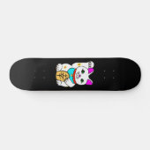 Kawaii Rave Lucky Cat Maneki Neko Skateboard (Horizontaal)
