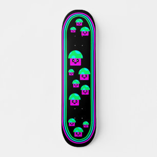 Kawaii Rave Neon paddenstoelen Persoonlijk Skateboard