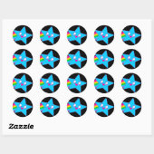 Kawaii Rave Neon Star Rainbow Ronde Sticker (Vel)