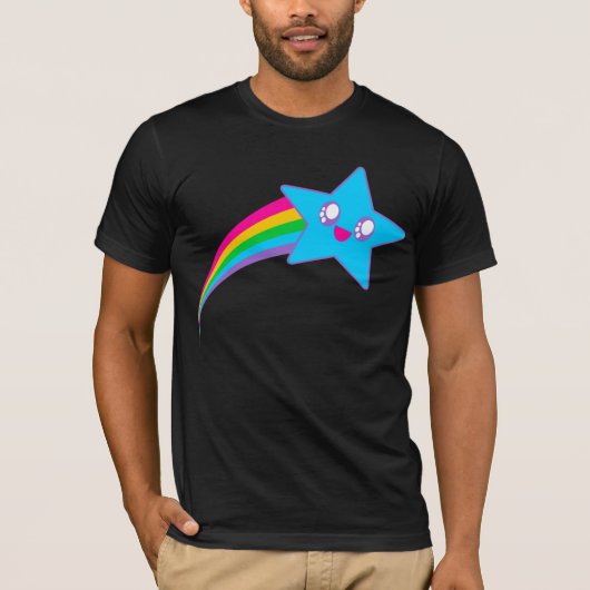 Kawaii Rave Neon Star Rainbow T-shirt (Voorkant)