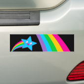 Kawaii Rave Neon Ster Regenboog Bumpersticker (Op auto)