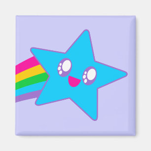 Kawaii Rave Neon Ster Regenboog Magneet