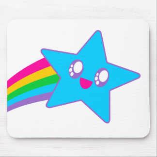 Kawaii Rave Neon Ster Regenboog Muismat
