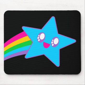 Kawaii Rave Neon Ster Regenboog Muismat