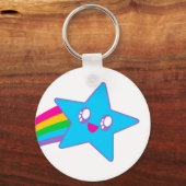 Kawaii Rave Neon Ster Regenboog Sleutelhanger (Voorkant)