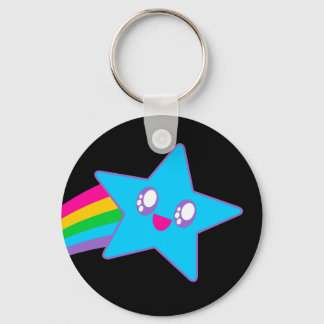Kawaii Rave Neon Ster Regenboog Sleutelhanger