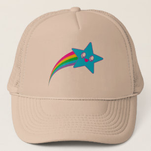 Kawaii Rave Neon Ster Regenboog Trucker Pet