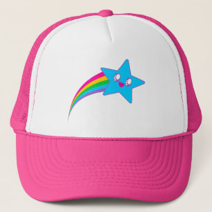 Kawaii Rave Neon Ster Regenboog Trucker Pet