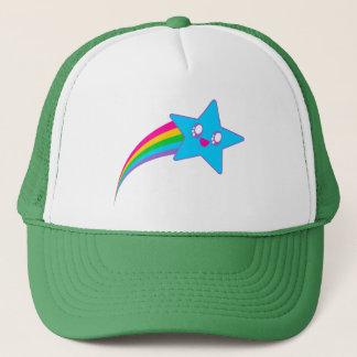 Kawaii Rave Neon Ster Regenboog Trucker Pet