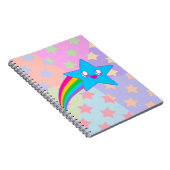 Kawaii Rave Rainbow Stars Notitieboek (Rechterzijde)
