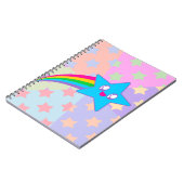 Kawaii Rave Rainbow Stars Notitieboek (Linkerzijde)