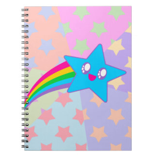Kawaii Rave Rainbow Stars Notitieboek
