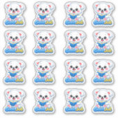 Kawaii Reading Progress Bear Good Job Teacher  Sticker (Voorkant)