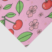 Kawaii Red Cherry Vibes Cute Girly Aesthetic Tissuepapier (Detail)