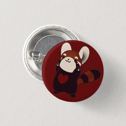 Kawaii Red Panda Button Badge (Voorkant /achterkant)
