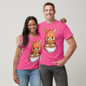 Kawaii Red Panda eet Japans Ramen T-shirt (Unisex)